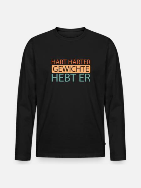 Powerlifting Powerlifter - Men's Premium Organic Long Sleeve Shirt - black