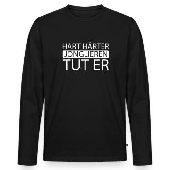 Jonglieren Jongleur - Männer Premium Bio Langarmshirt - Schwarz - Vorne - Nico (187cm)