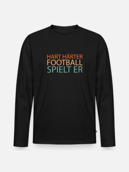 American football - Men's Premium Organic Long Sleeve Shirt - black