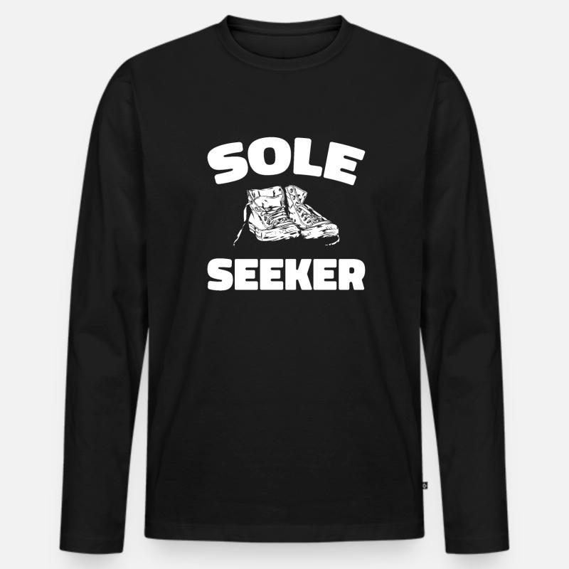 Sneakers - Männer Premium Bio Langarmshirt - Schwarz