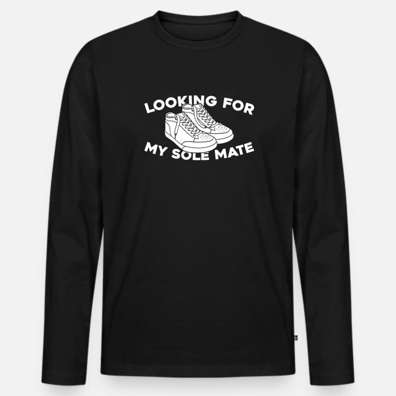 Sneakers - Männer Premium Bio Langarmshirt - Schwarz