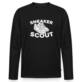 Sneakers - Men's Premium Organic Long Sleeve Shirt - black - Front - Nico (187cm)