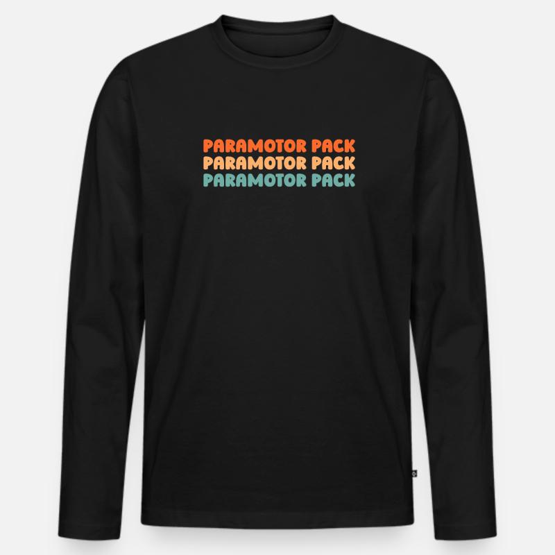 Paramotor Gleitschirmfliegen - Männer Premium Bio Langarmshirt - Schwarz