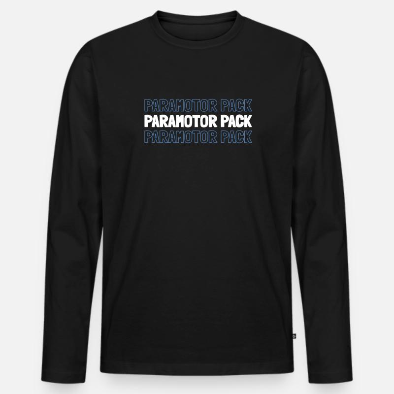 Paramotor Gleitschirmfliegen - Männer Premium Bio Langarmshirt - Schwarz