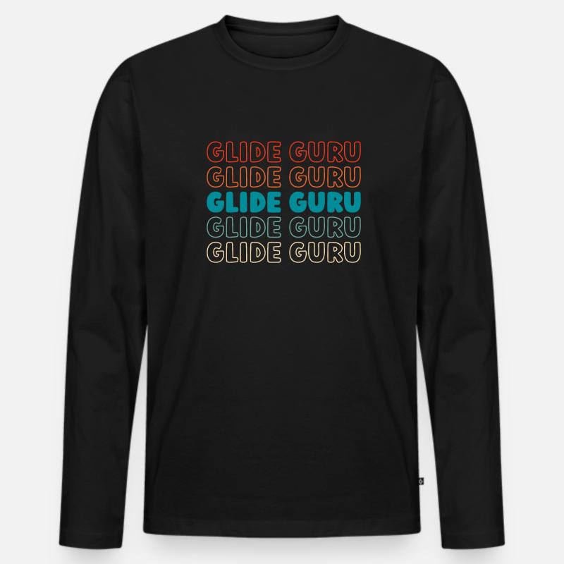 Paramotor Gleitschirmfliegen - Männer Premium Bio Langarmshirt - Schwarz