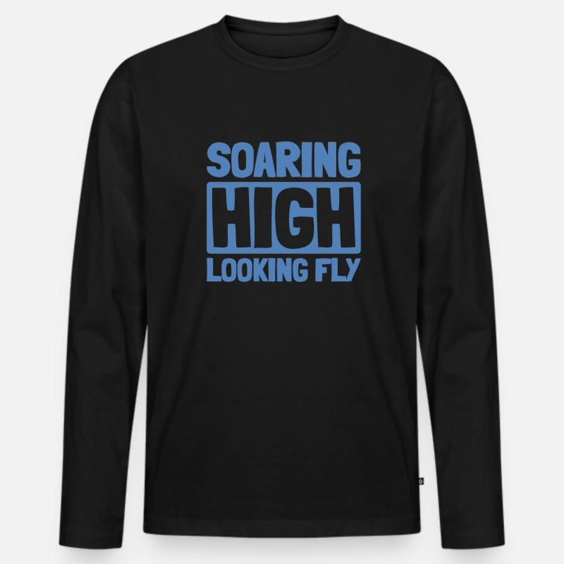 Paramotor Gleitschirmfliegen - Männer Premium Bio Langarmshirt - Schwarz