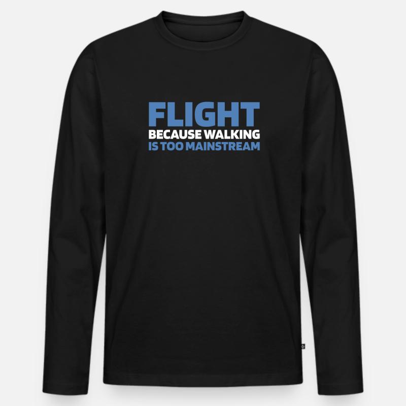Paramotor paragliding - Men's Premium Organic Long Sleeve Shirt - black