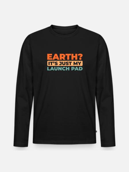 Paramotor paragliding - Men's Premium Organic Long Sleeve Shirt - black