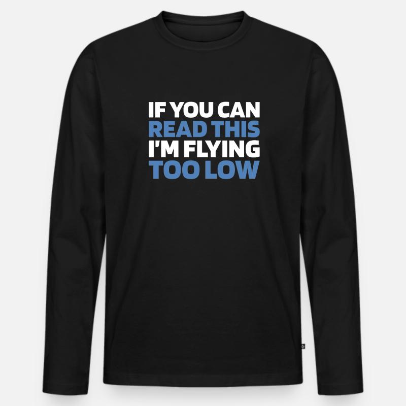Paramotor paragliding - Men's Premium Organic Long Sleeve Shirt - black