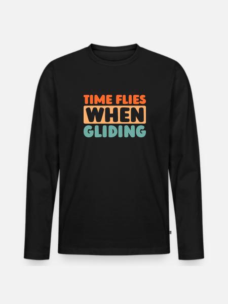 Paramotor paragliding - Men's Premium Organic Long Sleeve Shirt - black