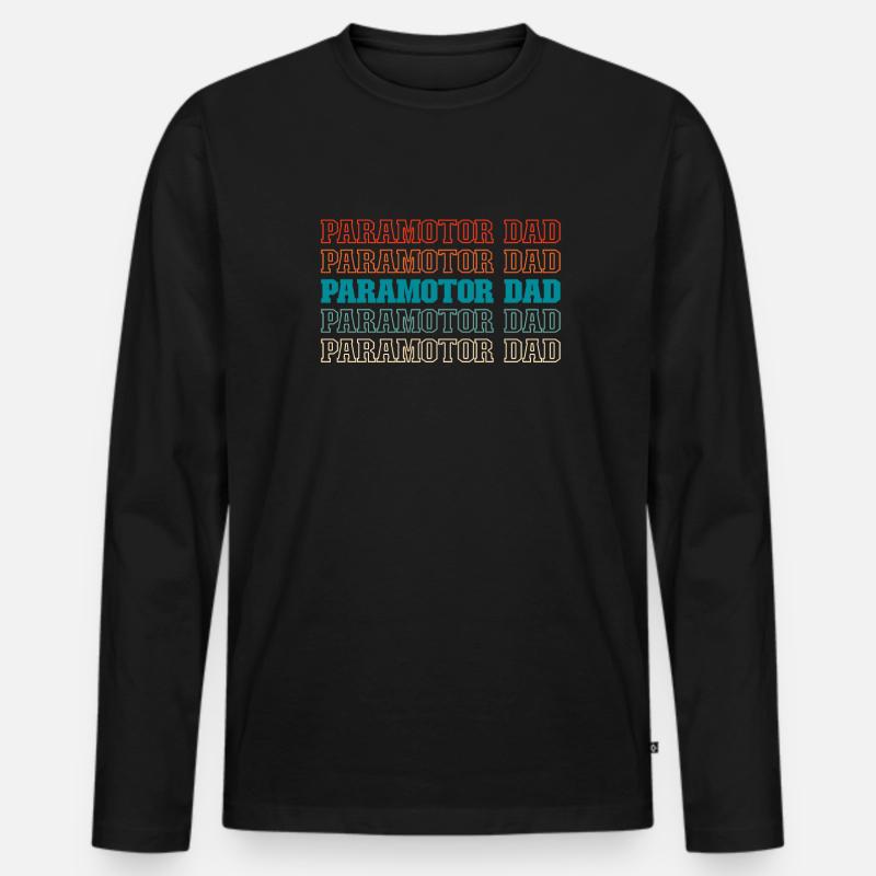 Paramotor Gleitschirmfliegen - Männer Premium Bio Langarmshirt - Schwarz