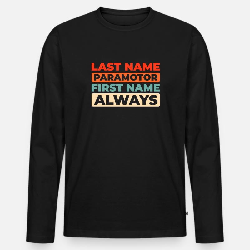 Paramotor Gleitschirmfliegen - Männer Premium Bio Langarmshirt - Schwarz