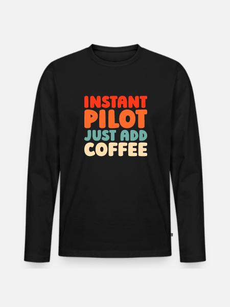 Paramotor paragliding - Men's Premium Organic Long Sleeve Shirt - black