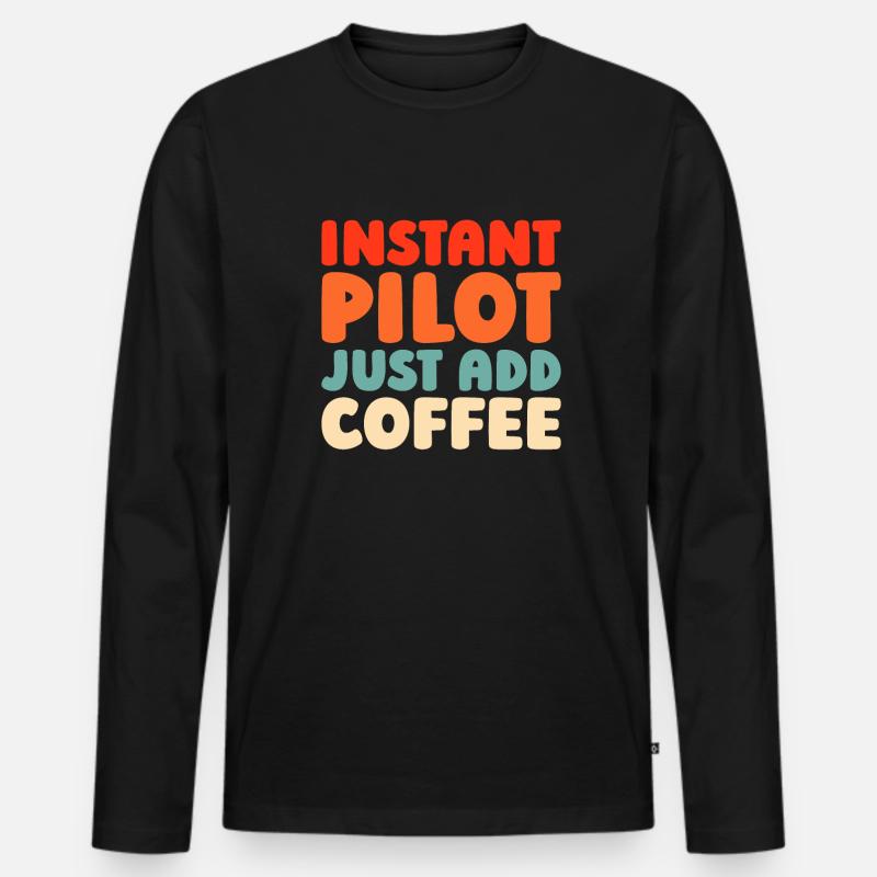 Paramotor paragliding - Men's Premium Organic Long Sleeve Shirt - black