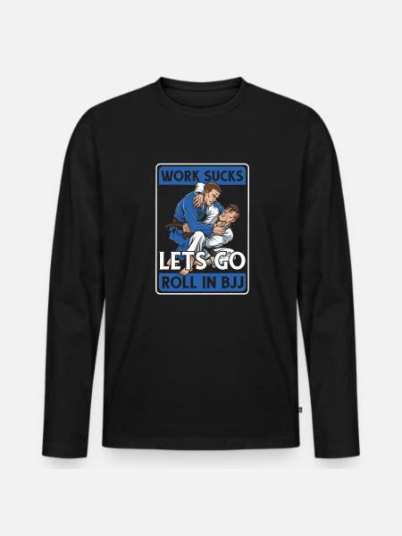 Brazilian Jiu Jitsu Bjj - Men's Premium Organic Long Sleeve Shirt - black