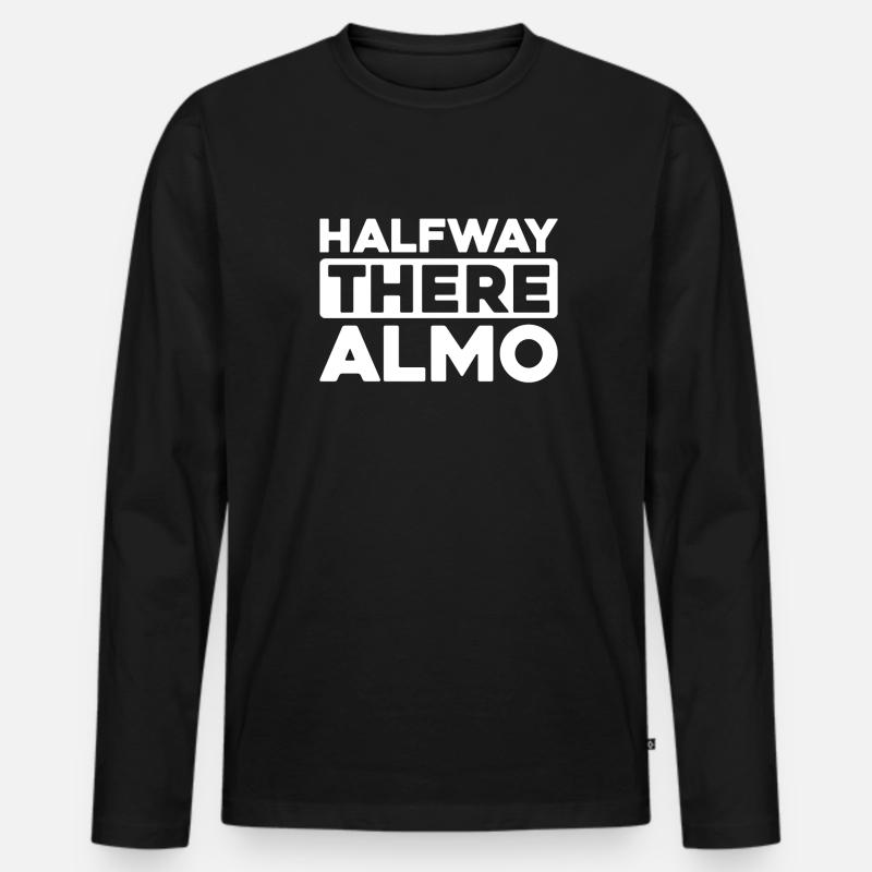 Schwarzer Humor - Männer Premium Bio Langarmshirt - Schwarz