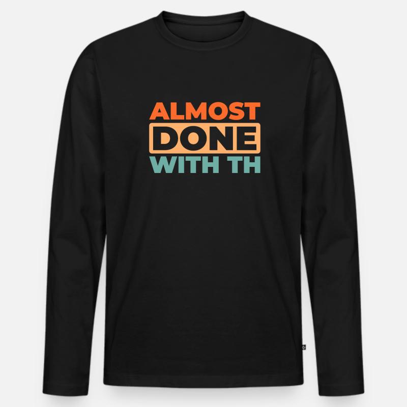 Schwarzer Humor - Männer Premium Bio Langarmshirt - Schwarz