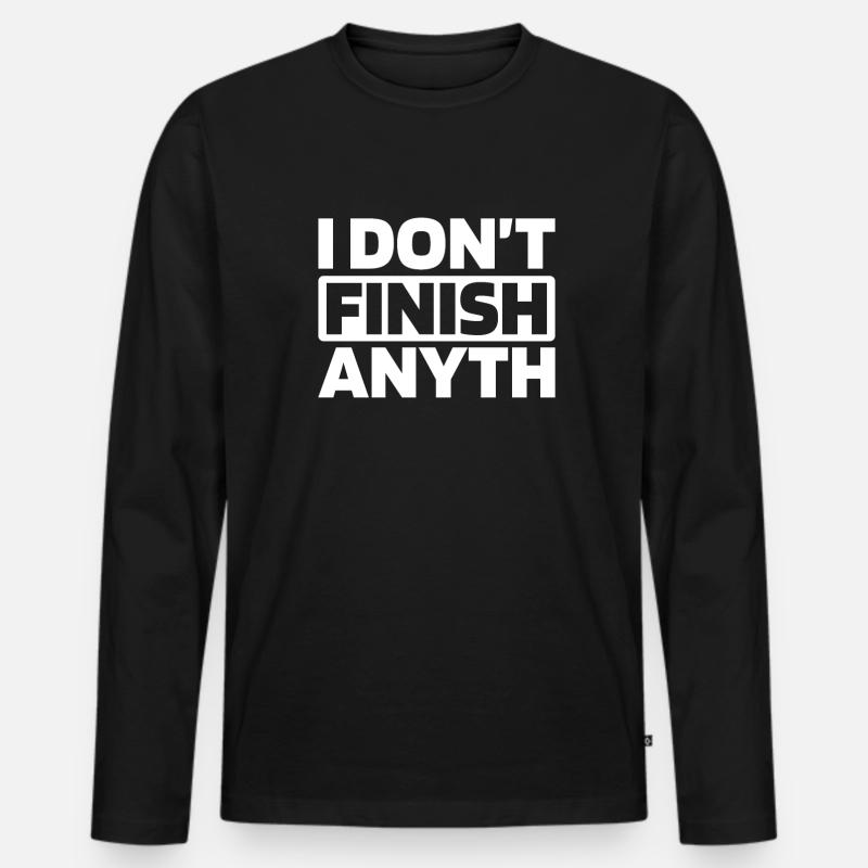 Schwarzer Humor - Männer Premium Bio Langarmshirt - Schwarz