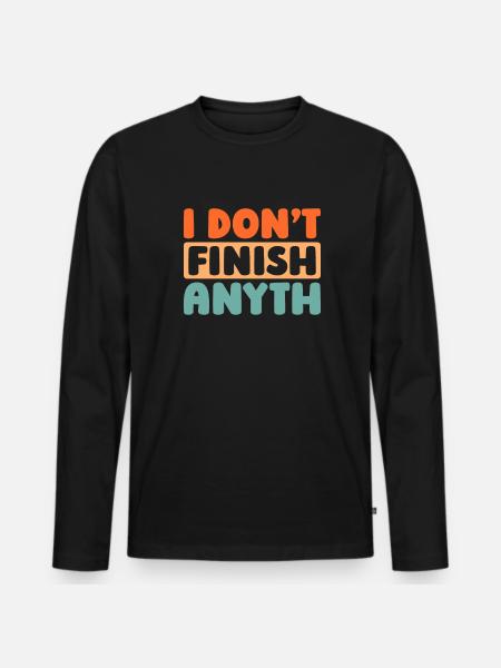 Black humor - Men's Premium Organic Long Sleeve Shirt - black