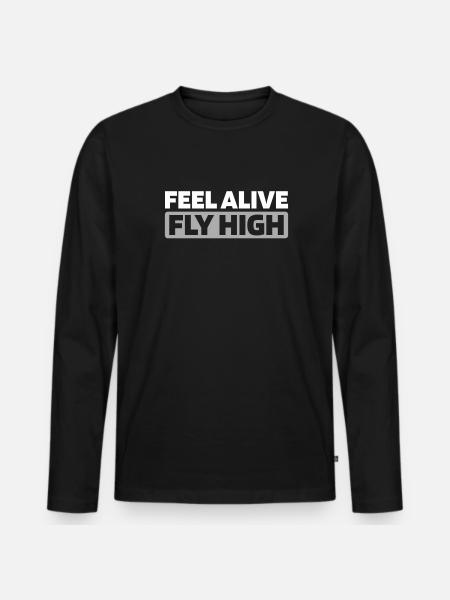 Paramotor paragliding - Men's Premium Organic Long Sleeve Shirt - black
