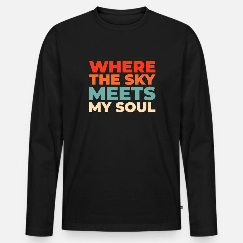 Paramotor Gleitschirmfliegen - Männer Premium Bio Langarmshirt - Schwarz