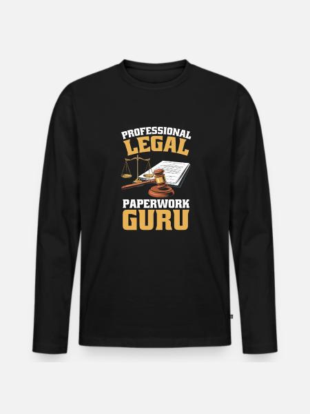 Office worker - Men's Premium Organic Long Sleeve Shirt - black