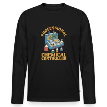 Chemical Operators - Men's Premium Organic Long Sleeve Shirt - black - Front - Nico (187cm)