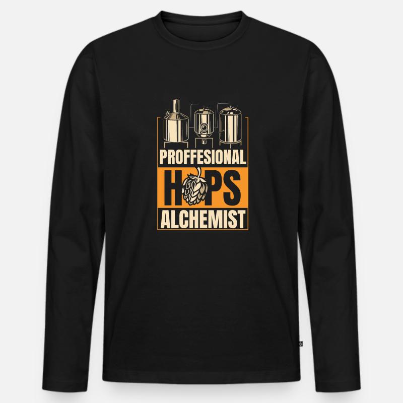 Brauer - Männer Premium Bio Langarmshirt - Schwarz