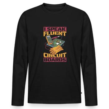 Electrical engineer - Men's Premium Organic Long Sleeve Shirt - black - Front - Nico (187cm)