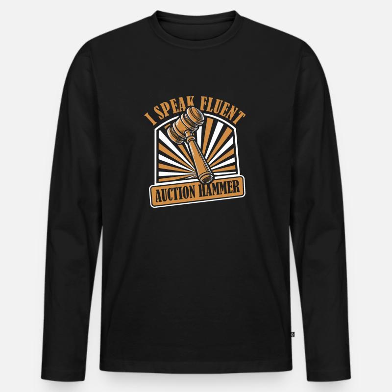 Archivar - Männer Premium Bio Langarmshirt - Schwarz