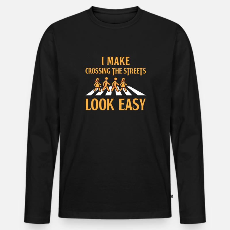 Grenzwächter - Männer Premium Bio Langarmshirt - Schwarz