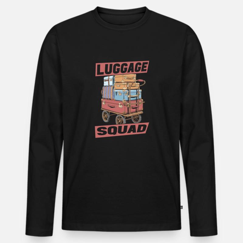 Hotelpage Kader - Männer Premium Bio Langarmshirt - Schwarz