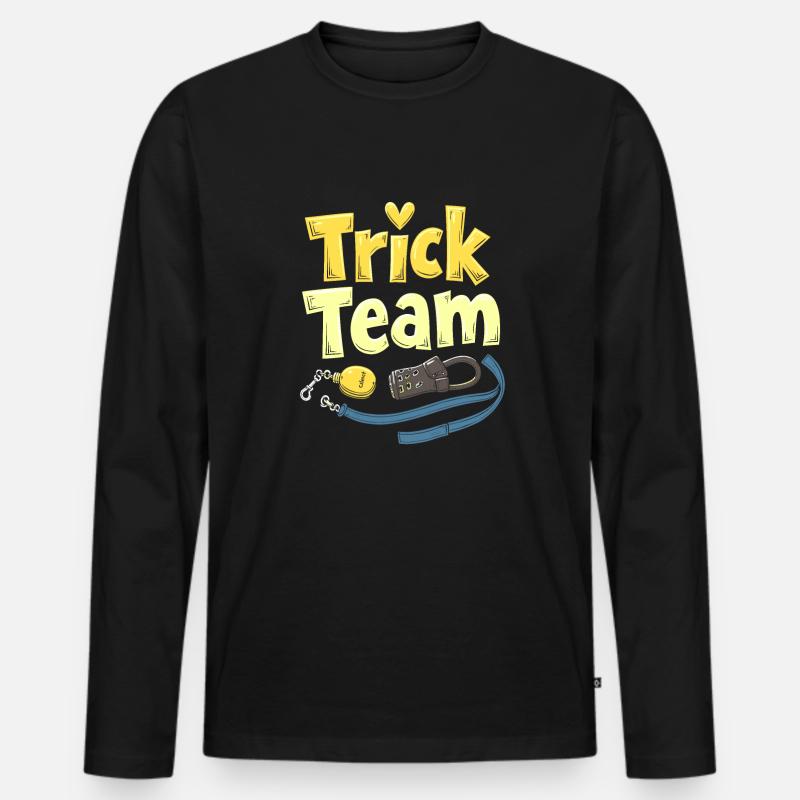 Tiertrainer Team - Männer Premium Bio Langarmshirt - Schwarz