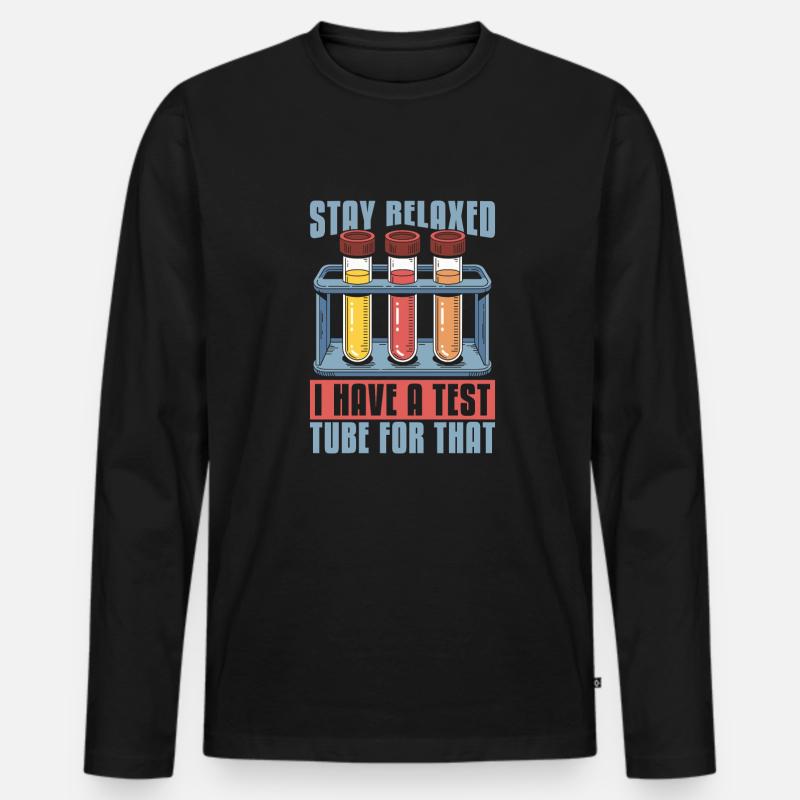 Laborant - Männer Premium Bio Langarmshirt - Schwarz