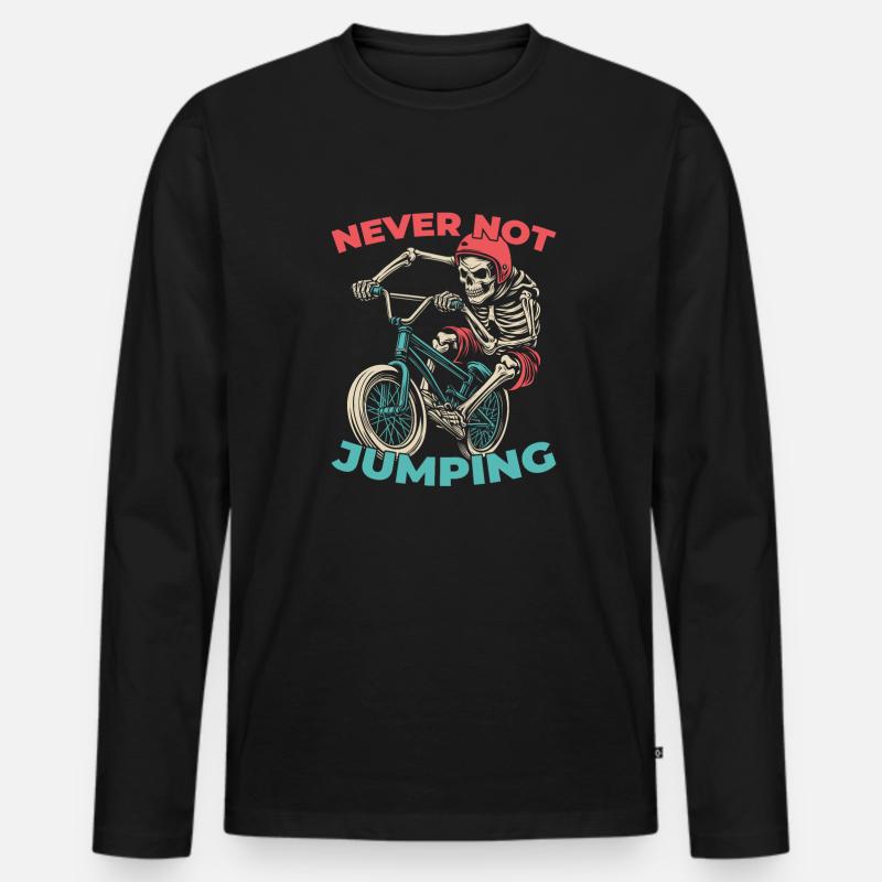 Bmx Bmx Biker - Männer Premium Bio Langarmshirt - Schwarz