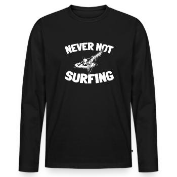 Windsurfen Windsurfer - Männer Premium Bio Langarmshirt - Schwarz - Vorne - Nico (187cm)