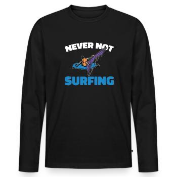 Windsurfen Windsurfer - Männer Premium Bio Langarmshirt - Schwarz - Vorne - Nico (187cm)