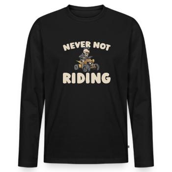 Quad - T-shirt manches longues Premium bio Homme - noir - Devant - Nico (187cm)