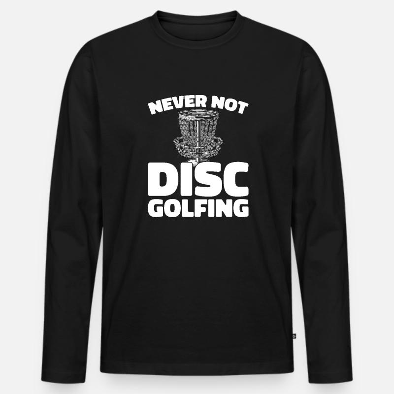 Frisbee Golf Disc Golf - Männer Premium Bio Langarmshirt - Schwarz