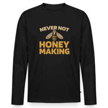 Beekeepers Beekeepers - Men's Premium Organic Long Sleeve Shirt - black - Front - Nico (187cm)