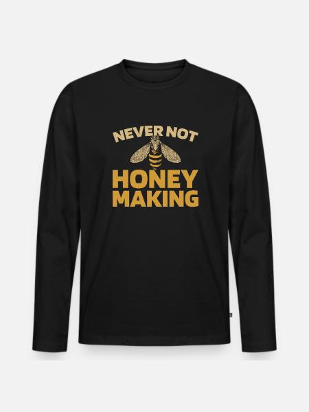 Beekeepers Beekeepers - Men's Premium Organic Long Sleeve Shirt - black