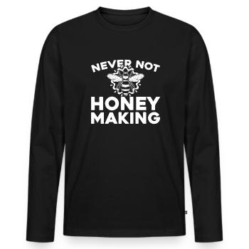 Beekeepers Beekeepers - Men's Premium Organic Long Sleeve Shirt - black - Front - Nico (187cm)