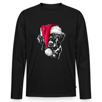 NOVA SCOTIA DUCK TOLLING RETRIEVER Noël - T-shirt manches longues Premium bio Homme - noir - Devant - Nico (187cm)