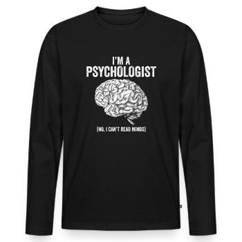 Psychology psychologist therapist gift psyche - Men's Premium Organic Long Sleeve Shirt - black - Front - Nico (187cm)