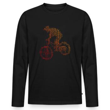 MTB Women Cycling Cycling Cyclists Men - Men's Premium Organic Long Sleeve Shirt - black - Front - Nico (187cm)