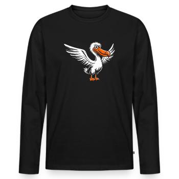 Dodo Bird : cadeau parfait pour les amoureux des animaux - T-shirt manches longues Premium bio Homme - noir - Devant - Nico (187cm)