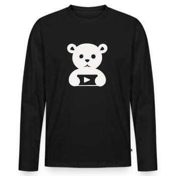 Teddy bear creator youtube - Men's Premium Organic Long Sleeve Shirt - black - Front - Nico (187cm)