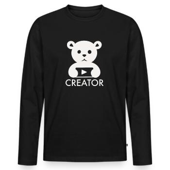 Teddy Bear Creator YouTube - Men's Premium Organic Long Sleeve Shirt - black - Front - Nico (187cm)