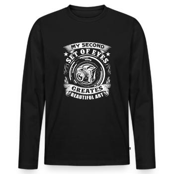 Photographer I'm A Photographer - Men's Premium Organic Long Sleeve Shirt - black - Front - Nico (187cm)