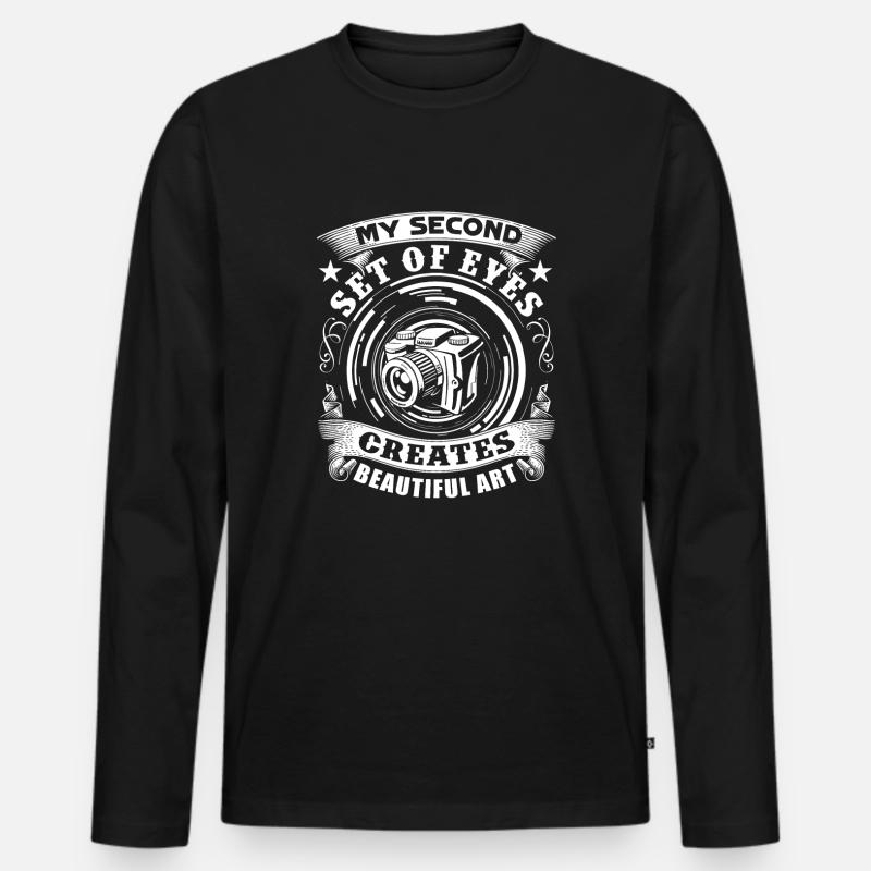 Fotograf Ich bin ein Fotograf - Männer Premium Bio Langarmshirt - Schwarz